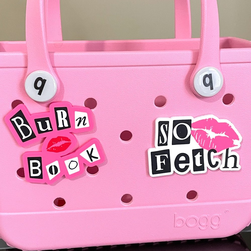 Set of 2 Mean Girl Bogg Charms-So Fetch-Burn Book Bogg Charms